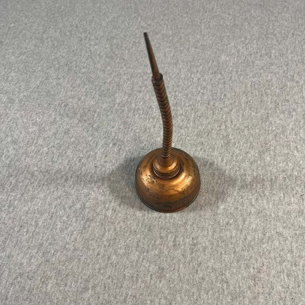 Vintage Copper Colored Thumb Pump Oil Can Flexible Spout Japan